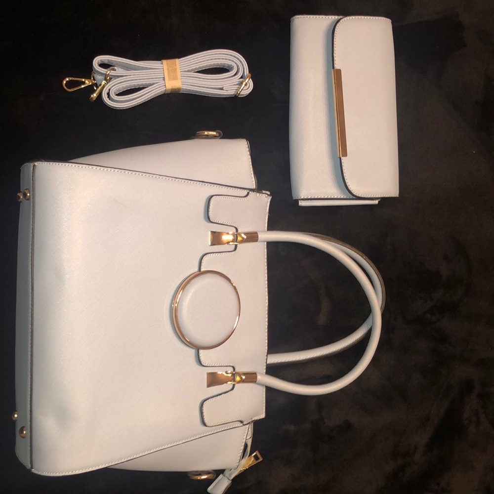 Sky blue handbag bundle